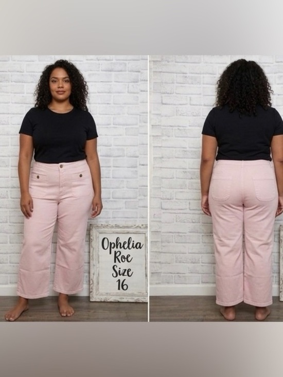 Ophelia Roe Pants - Ophelia Roe Pink Wide Leg High Waisted Pants 16